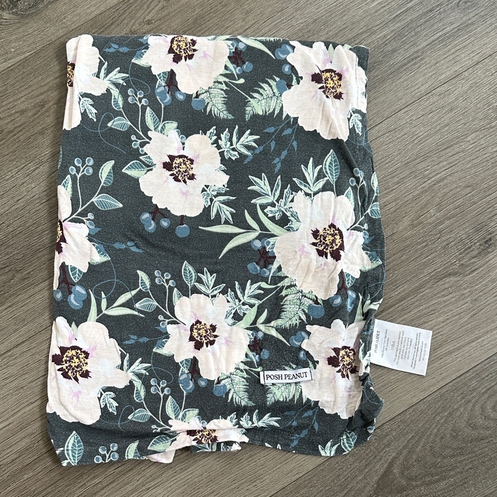 Posh Peanut Floral Blanket with Pink and Cream Accents